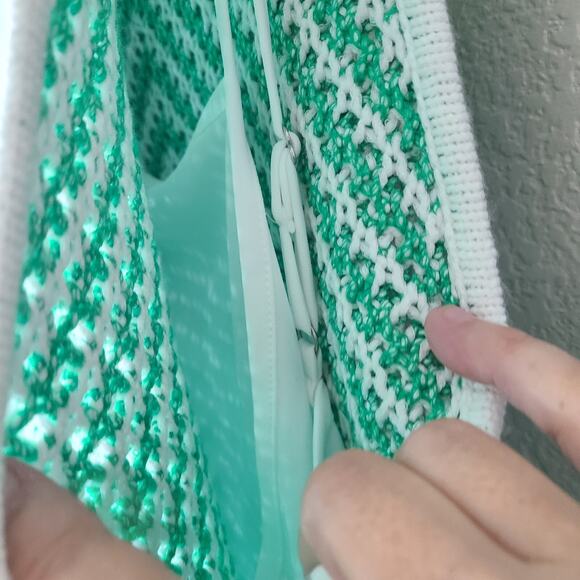 NWT Gianni Bini Crochet Dress SZ XL Chevrolet Festival Hippie Hunter‎ Green Yarn - Picture 9 of 13